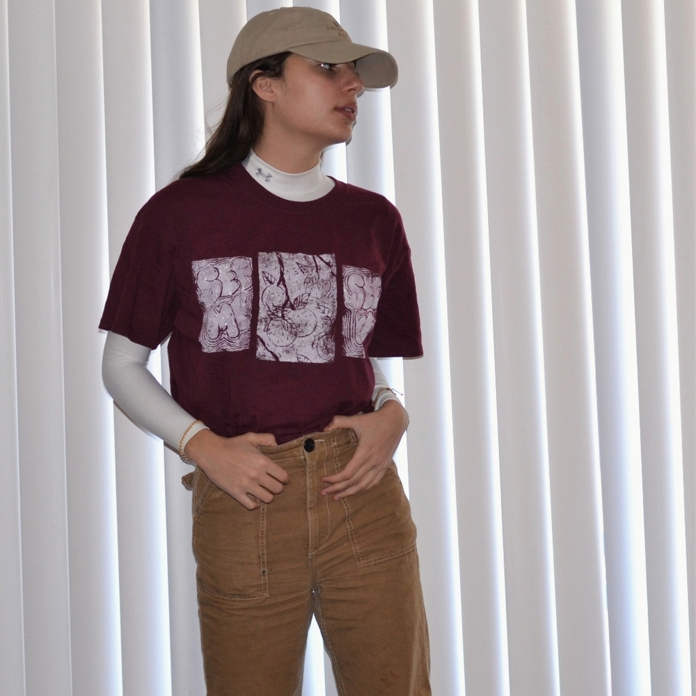 Maroon graphic Tee